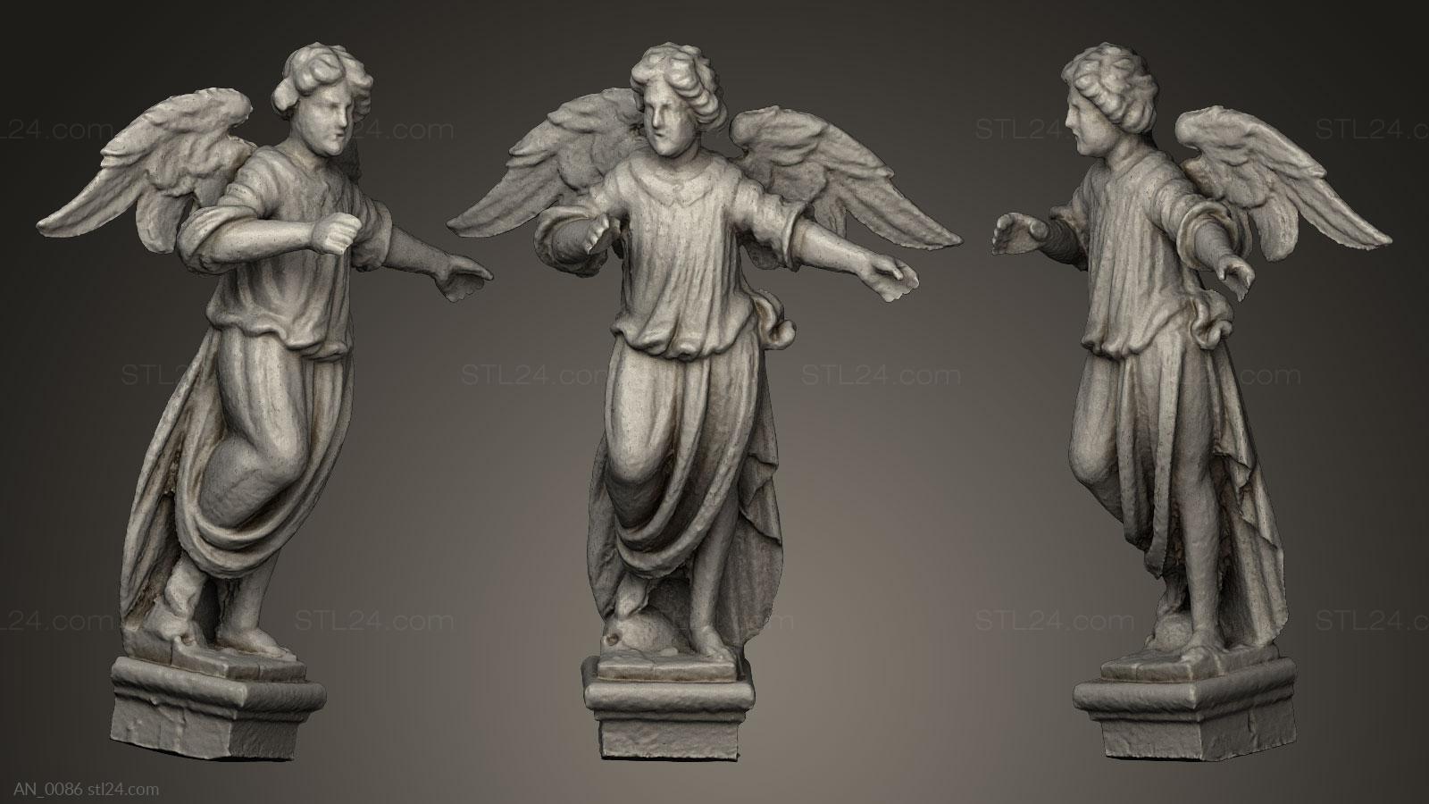 3d модели ангелы (Ангел Джрва Мадисе, AN_0086) 3D модель для ЧПУ станка